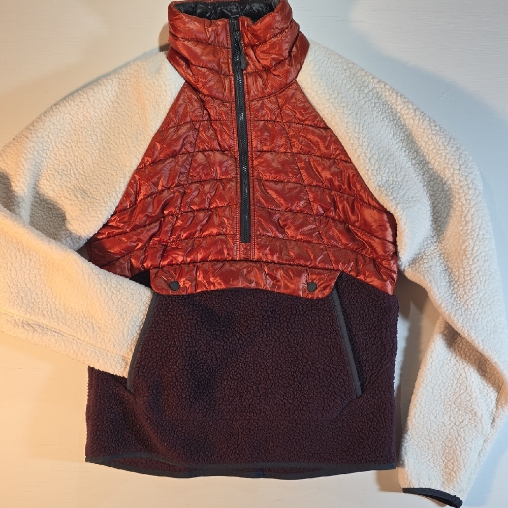 Mountain Hardwear Altius Hybrid Fleece Puffer Womens XS 1/2 Zip Spring Puffer